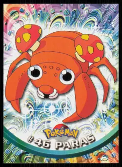 1999 Topps Pokemon TV Animation Series 1 Paras Green Logo #46 - Image 1