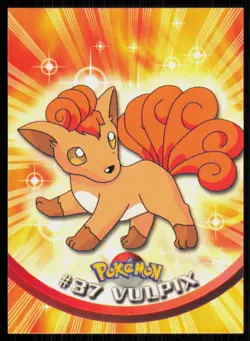 1999 Topps Pokemon TV Animation Series 1 Vulpix Green Logo #37 - Image 1