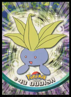 1999 Topps Pokemon TV Animation Series 1 Oddish Green Logo #43 - Image 1
