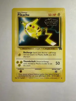 Pokemon Pikachu Black Star Promo Card Wizards 1999 - Image 1