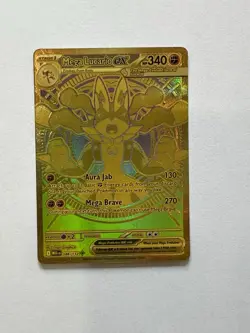 Mega Lucario EX 188/132 Hyper Rare Gold Mega Evolutions Pokemon Card NM - Image 1