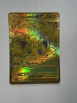 Mega Lucario EX 188/132 Hyper Rare Gold Mega Evolutions Pokemon Card NM - Image 2