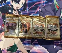 SEALED: 2001 Harry Potter TCG Card Game 4x Base Set Booster Packs WOTC Art Set - Image 1