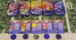 Pokemon Kanto Power Empty Mini Tins + Coins + Art Cards Full Set * NO PACKS * - Image 2
