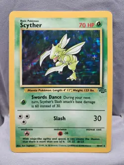 Pokemon 1999 Scyther #10/64 jungle Set Holo Raw Card - Image 1
