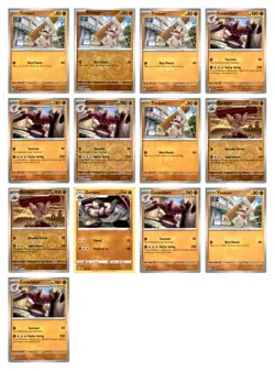 (13) Timburr Lot Pokemon Cards Twilight Masquerade 103 Gurdurr Conkeldurr Holo - Image 1