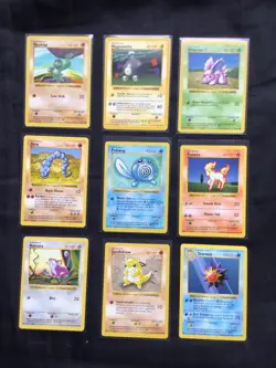 Pokemon Cards: Shadowless Base Set 37 Card Non-Holo Lot - Image 3