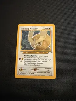 Pokemon TCG Neo Destiny Shining Noctowl Holo Rare Card 110/105 - Image 1