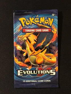 EMPTY Evolutions XY Booster Pack Box Pokemon Card Charizard - Image 1