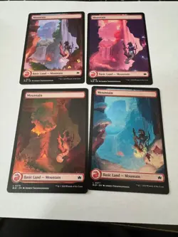 Mountain Full Art Four Season Land - Bloomburrow (4 Card Land Set) - MTG Magic - Image 1