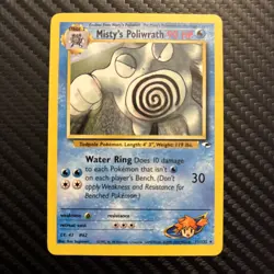 Pokemon TCG Misty's Poliwrath Gym Heroes 31/132 Unlimited Rare Card - Image 1