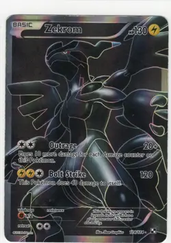 Zekrom 114/114 Black & White Base Full Art Holo Rare Pokemon Card "See Desc" - Image 1