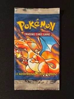 EMPTY Base Set Original Unlimited Booster Pack Box Pokemon Card Charizard - Image 1
