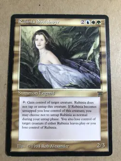 Rubinia Soulsinger MTG Legends NM Vintage Magic - Image 1