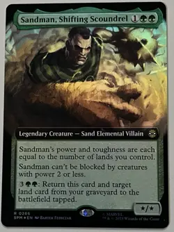MTG Marvel’s Spider-Man Sandman Legendary Creature RARE FOIL #0266 - Image 1