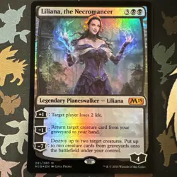 Liliana, The Necromancer FOIL - Magic 2019 Excellent Magic MTG 291/280 - Image 1