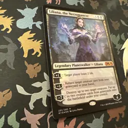 Liliana, The Necromancer FOIL - Magic 2019 Excellent Magic MTG 291/280 - Image 3