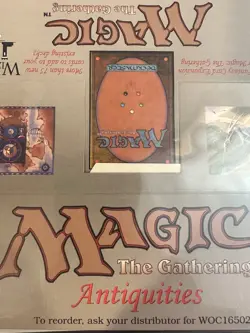 MTG/Magic the Gathering Antiquities - Folded Empty Box and Pack - Image 2