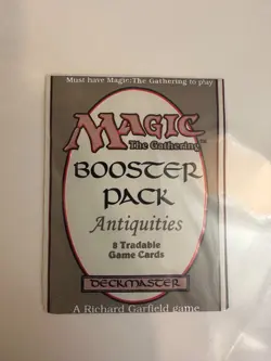 MTG/Magic the Gathering Antiquities - Folded Empty Box and Pack - Image 3