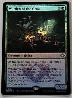 MTG Tarkir: Dragonstorm Warden of the Grove Creature RARE FOIL #0166 - Image 1