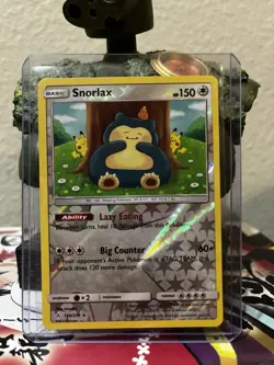 Pokemon TCG Snorlax 158/214 Sun & Moon Unbroken Bonds Reverse Holo Rare Card - Image 1