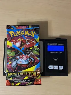 HEAVYU 22.79 Grams! Pokemon Mega Evolution Factory Sealed Booster Pack!! - Image 1