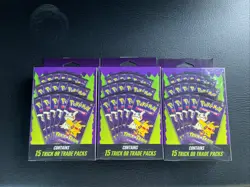 LOT OF *3* boxes POKEMON TRICK OR TRADE Booster Pack boxes-15 Packs per box - Image 1