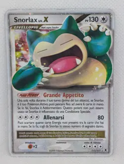 Snorlax Lv.X 111 Rising Rivals Holo Ultra Rare Pokemon TCG Nintendo ITALIAN LP - Image 1