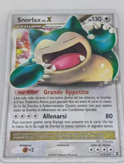 Snorlax Lv.X 111 Rising Rivals Holo Ultra Rare Pokemon TCG Nintendo ITALIAN LP - Image 3