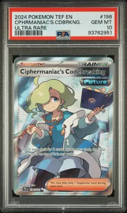 2024 Pokemon Temporal Forces Ciphermaniac's Codebreaking #198 PSA 10 GEM MINT - Image 1