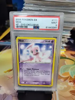 2006 POKEMON EX HOLON PHANTOMS DVD EXCLUSIVE #111 MEW PSA 9 - Image 1