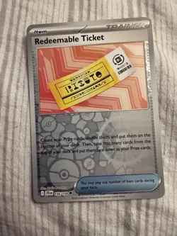 Pokemon TCG Trainer Redeemable Ticket Reverse Holo 156/159 Journey Together NM - Image 1