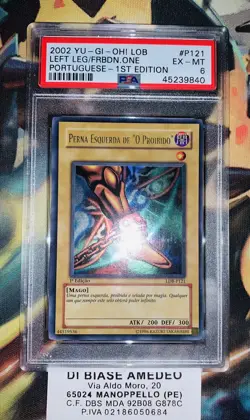 YU GI OH PSA 6 LEFT LEG/FORBIDDEN ONE LDB-P121 1st EDITION PORTUGUESE 2002! - Image 2