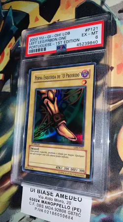 YU GI OH PSA 6 LEFT LEG/FORBIDDEN ONE LDB-P121 1st EDITION PORTUGUESE 2002! - Image 4