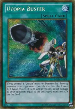 Utopia Buster - PGLD-EN009 - Gold Secret Rare - Unlimited Edition - Heavily Play - Image 1