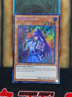 Yugioh Denko Sekka BLLR-EN052 Secret Rare 1st Ed LP - Image 1