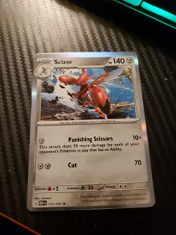 Pokemon TCG Scizor Holo Rare Card 141/197 Obsidian Flames - Image 1