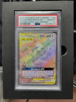 Hidden Fates Moltres Zapdos Articuno GX 69/68 Holo Pokemon Card PSA 10 Gem Mint - Image 1
