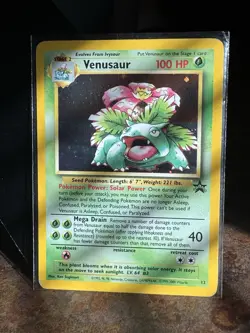Pokemon TCG Venusaur Holo Card 13/53 WOTC Promo Vintage 1999 Black Star - Image 1