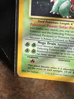 Pokemon TCG Venusaur Holo Card 13/53 WOTC Promo Vintage 1999 Black Star - Image 5