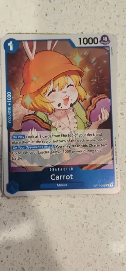 Carrot OP11-049 NM Rare FOIL A Fist of Divine Speed One Piece CCG Card - Image 1