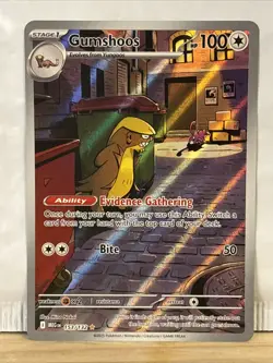 Gumshoos 153/132 Me01: Mega Evolution Holo Trump Card - Image 1