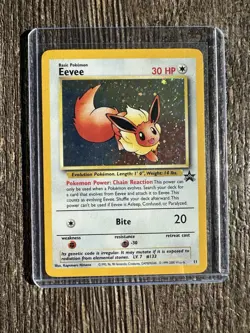 Eevee 11 LV. 7 #133 Black Star Promo Holo Pokemon Card VINTAGE WOTC - Image 1
