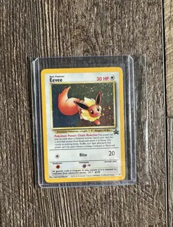 Eevee 11 LV. 7 #133 Black Star Promo Holo Pokemon Card VINTAGE WOTC - Image 2