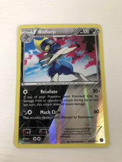 Pokemon TCG XY Steam Siege - Bisharp #64/114 - Reverse Holo Rare Card LP - Image 2