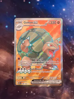 Pokemon Golem EX TCG Full Art Holo Rare Card 189/165 Scarlet & Violet 151 NM - Image 3