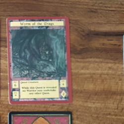 QUEST FOR THE GRAIL WYRM OF THE CRAGS PROMO CARD 1995 STONE RING GAMES - Image 1