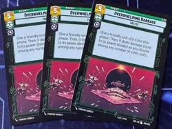 Star Wars Unlimited Spark of Rebellion 3X Overwhelming Barrage Uncommon Card - Image 1