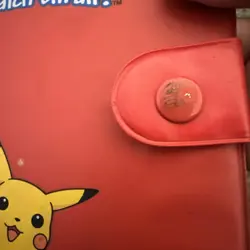 Vintage 1999 Authentic Red Pikachu Pokemon 4-Pocket Card Binder Book Album - Image 2