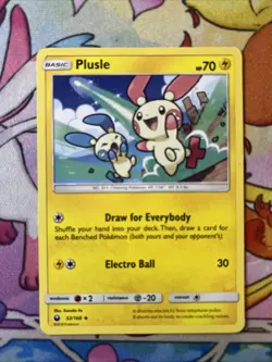 Plusle 53/168 Uncommon Celestial Storm Sun & Moon MP Pokemon Card - Image 1